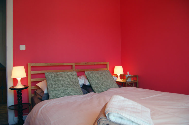 Chambre "Rose" vue lit double